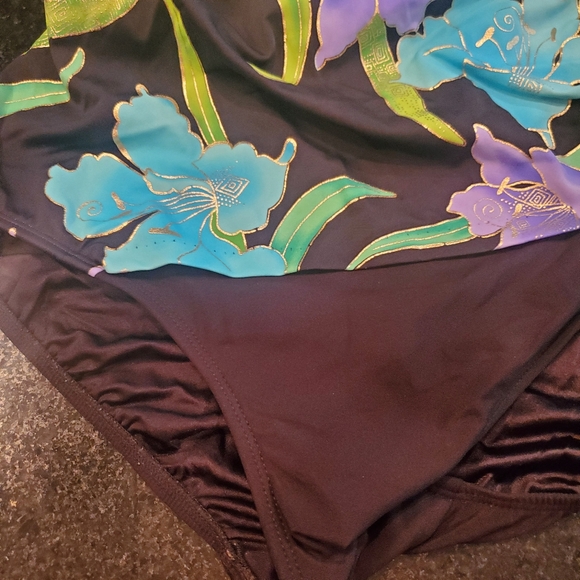 Longitude Womens 1 piece swimsuit 22W - Picture 2 of 10